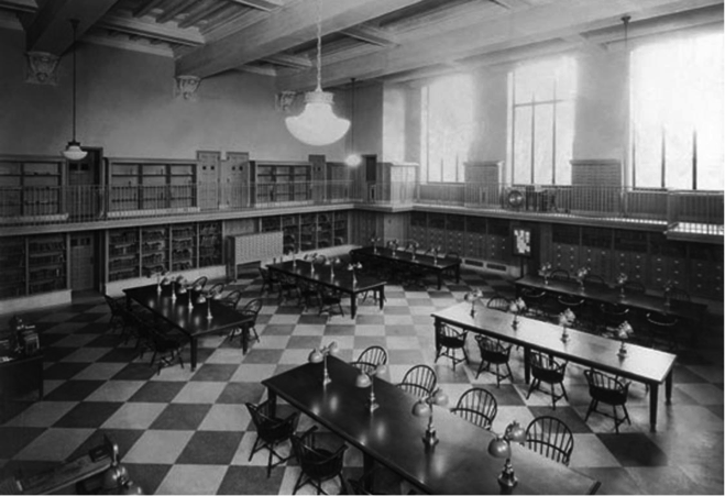 Figura 3: Sala de música da Biblioteca Livre da Filadélfia no ano de 1927